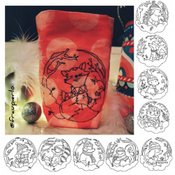 ADVENTSKALENDER 9. Dezember - Stickserie ITH - Lichtbeutel Winter Portraits